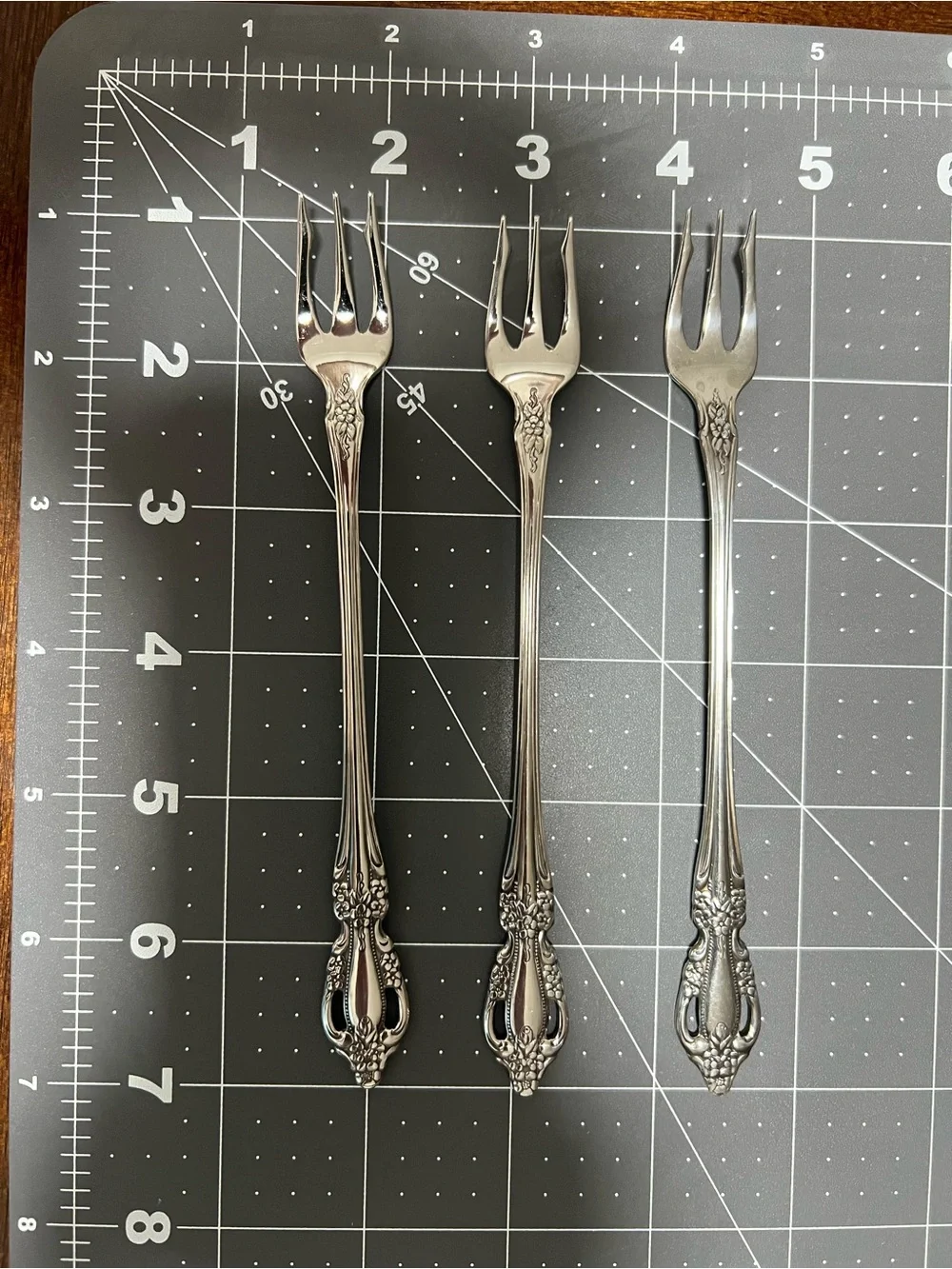 Vintage Oneida Brahms Deluxe Stainless Cocktail Fork Set of 3